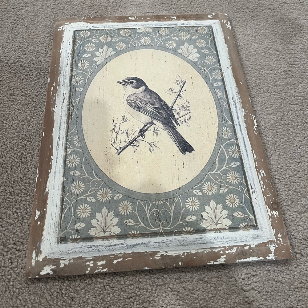 Ragon House bird wooden picture 12x16